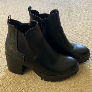 nasty gal crocodile skin heeled bootie